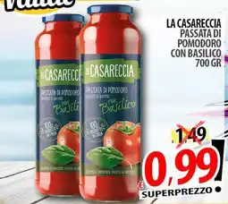 Il Genio Supermercato LA CASARECCIA Passata di pomodoro con basilico offerta