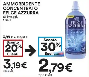 Coop Ammorbidente concentrato felce azzurra 67 lavaggi, offerta