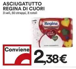 Coop Asciugatutto regina di cuori 3 veli, 50 strappi, 3 rotoli offerta