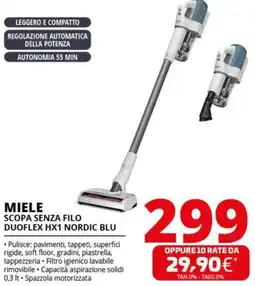 Comet MIELE SCOPA SENZA FILO DUOFLEX HX1 NORDIC BLU offerta