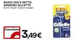 Coop Rasoi usa e getta sensor3 gillette offerta