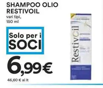 Coop Shampoo olio restivoil vari tipi, offerta