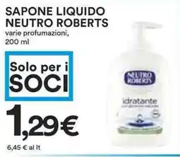 Coop Sapone liquido neutro roberts varie profumazioni, offerta