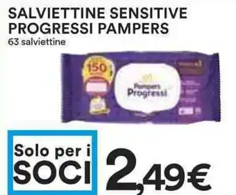 Coop Salviettine sensitive progressi pampers 63 salviettine offerta