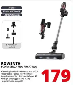 Comet ROWENTA SCOPA SENZA FILO RH6A71WO offerta