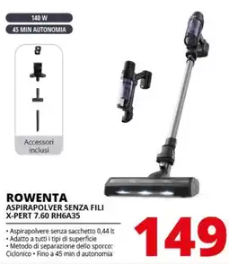 Comet ROWENTA ASPIRAPOLVER SENZA FILI X-PERT 7.60 RH6A35 offerta