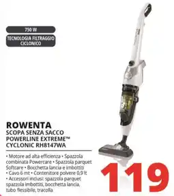 Comet ROWENTA SCOPA SENZA SACCO POWERLINE EXTREME™ CYCLONIC RH8147WA offerta