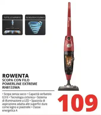 Comet ROWENTA SCOPA CON FILO POWERLINE EXTREME RH8133WA offerta