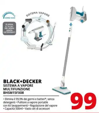 Comet BLACK+DECKER SISTEMA A VAPORE MULTIFUNZIONE BHSM15FX08 offerta