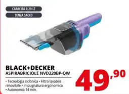 Comet BLACK+DECKER ASPIRABRICIOLE NVD220BP-QW offerta