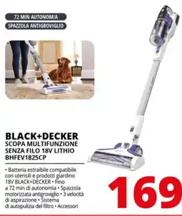 Comet BLACK+DECKER SCOPA MULTIFUNZIONE SENZA FILO 18V LITHIO BHFEV1825CP offerta