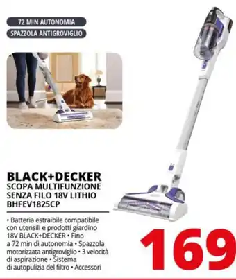 Comet BLACK+DECKER SCOPA MULTIFUNZIONE SENZA FILO 18V LITHIO BHFEV1825CP offerta