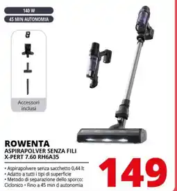 Comet ROWENTA ASPIRAPOLVER SENZA FILI X-PERT 7.60 RH6A35 offerta