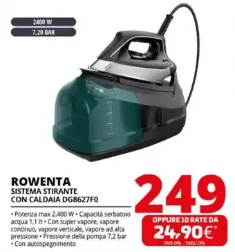 Comet ROWENTA SISTEMA STIRANTE CON CALDAIA DG8627F0 offerta