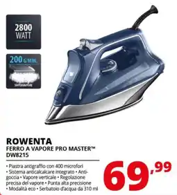 Comet ROWENTA FERRO A VAPORE PRO MASTER DW8215 offerta