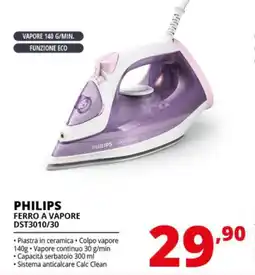 Comet PHILIPS FERRO A VAPORE DST3010/30 offerta