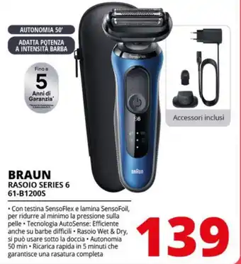 Comet BRAUN RASOIO SERIES 6 61-B1200S offerta