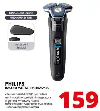 Comet PHILIPS RASOIO WET&DRY S8692/35 offerta