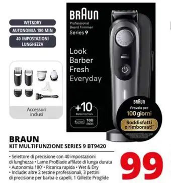 Comet BRAUN KIT MULTIFUNZIONE SERIES 9 BT9420 offerta