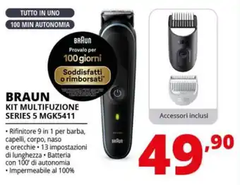 Comet BRAUN KIT MULTIFUZIONE SERIES 5 MGK5411 offerta