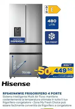 Euronics Hisense RF540N4WIE FRIGORIFERO 4 PORTE offerta