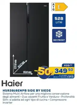 Euronics Haier HSR3918ENPB SIDE BY SIEDE offerta