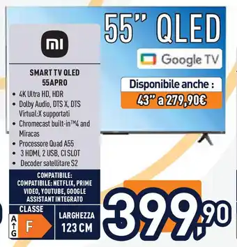 Unieuro SMART TV QLED 55APRO offerta