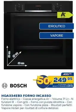 Euronics BOSCH HQA334EB3 FORNO INCASSO offerta