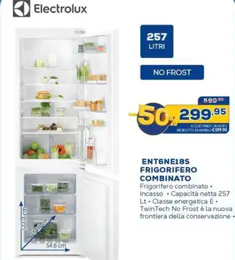 Euronics Electrolux ENT6NE18S COMBINATO offerta