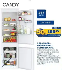 Euronics CANDY CBL3518EB- FRIGORIFERO COMNÌBINATO. offerta