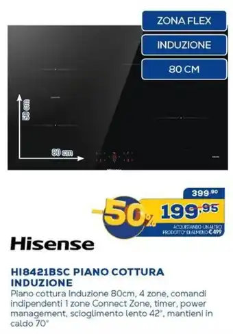 Euronics Hisense HI8421BSC PIANO COTTURA INDUZIONE offerta