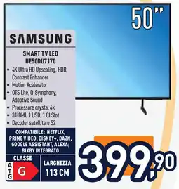 Unieuro SAMSUNG SMART TV LED UE50DU7170 offerta