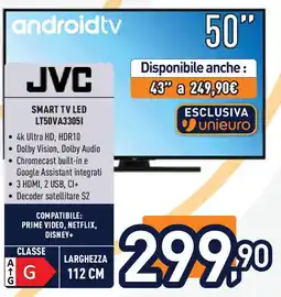 Unieuro JVC SMART TV LED LT50VA33051 offerta