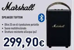 Unieuro Marshall SPEAKER TUFTON offerta