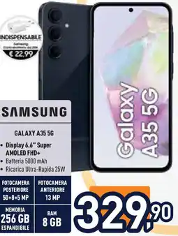 Unieuro SAMSUNG GALAXY A35 5G offerta