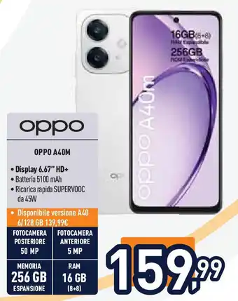 Unieuro OPPO A40M offerta