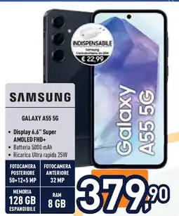 Unieuro SAMSUNG GALAXY A55 5G offerta