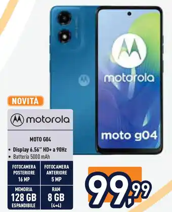 Unieuro motorola MOTO GO4 offerta