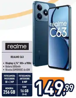 Unieuro realme C63 offerta