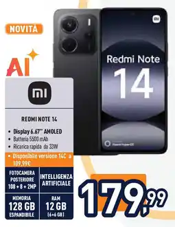 Unieuro REDMI Note 14 offerta