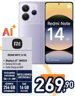 Unieuro REDMI Note 14 5G offerta