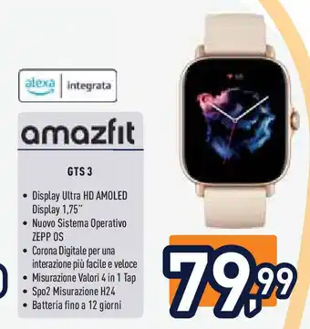 Unieuro amazfit GTS 3 offerta