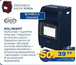 Euronics DISPONIBILE ANCHE ROSSA BOMBOLA GRANDE SOL/NIGHT offerta