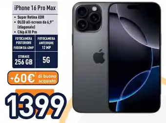 Unieuro iPhone 16 Pro Max offerta