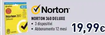 Unieuro Norton 360 deluxe offerta