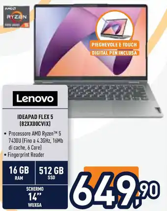 Unieuro Lenovo IDEAPAD FLEX 5 (82XX00CVIX) offerta