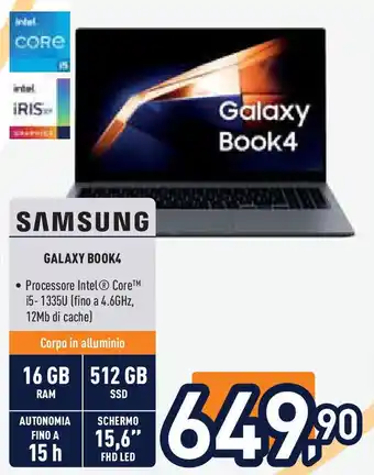 Unieuro Galaxy Book4 Galaxy book4 offerta