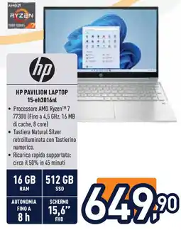 Unieuro HP  pavilion laptop 15-eh3016nl offerta