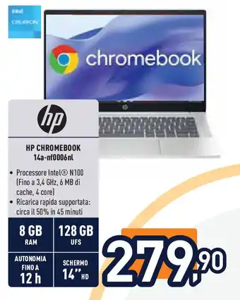 Unieuro HP CHROMEBOOK 14a-nf0006nl offerta