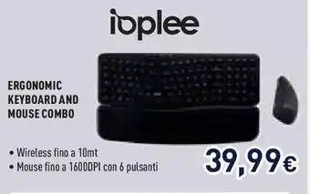 Unieuro Ergonomic keyboard and mouse combo offerta